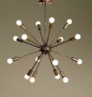 Mid Century Style p16 Arms Sputnik chandelier Patina Brass Home Celling Lamp