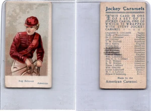 E47 amerikanisches Karamell, Jockey, 1920er, Aug. Belmont, amerikanisch (A38) - Bild 1 von 1
