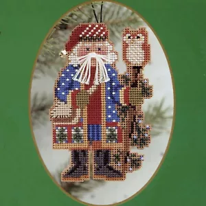 Juniper Branch Santa Bead Kit Mill Hill 1999 Northwoods Santas - Picture 1 of 3