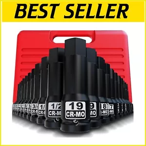 Professional 20-Piece 1/2" Drive Impact Allen Socket Kit - Corrosion Resistant - Picture 1 of 8