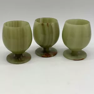 Set 3 setacci per brandy in onice verde vintage - Foto 1 di 9