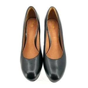 Clarks Artesanal Mujer DELSIE Bliss 10M Negro Cuero Vestido Bombas Tacones Altos Nuevo - Imagen 1 de 10