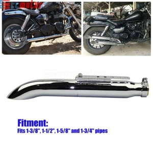 Chrome Motorcycle Exhaust Tip Muffler Silencer Tail Pipe For Cafe Racer Chopper - Bild 1 von 6