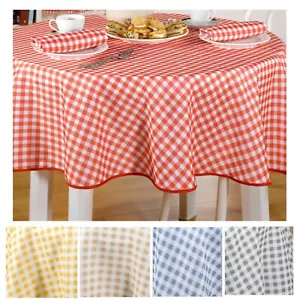 Check Table Cloths Gingham Design Soft Polyester Tableware - Molly - Picture 1 of 11
