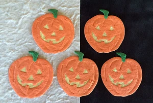 5 Pumpkins Halloween Jack-O-Lanterns pumpkin mulberry paper invitations Cards - Picture 1 of 7