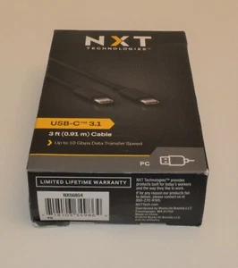 NIB NXT Technologies USB-C 3.1 3ft / 0.91m Cable NX5685410 Gbps data transfer - Picture 1 of 2