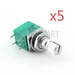 5pcs Amplificatore Audio B1K Sigillato Potenziometro 15mm Albero 5 Pin con Interruttore - Foto 1 di 1