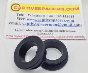 Kawasaki ZX1400 ZX14 2006- 2016 Captive Spurverbreiterung vorne. Schwarz eloxiert - Bild 1 von 2