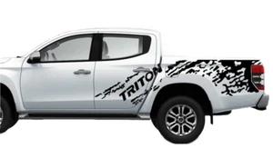 Graphics Mud Splash Sticker Side Tailgate Decal Kit For Mitsubishi Triton L200 - Picture 1 of 8