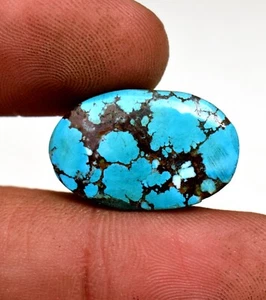 Natural Certified Blue Turquoise Cabochon 13.20 Ct Loose Gemstone - Picture 1 of 5