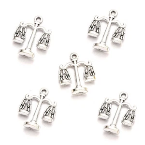BLUK 100 Stck. Waage Charms zum Selbermachen Schmuckherstellung Anhänger Antik Silber - Bild 1 von 1