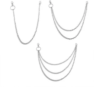 COLORFULBLING 3 Pieces Jeans Chains Wallet Chain Pocket Chain Belt Chains Hip Ho - Picture 1 of 6
