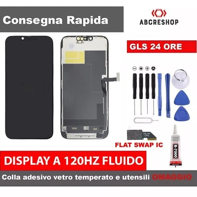 DISPLAY LCD SOFT OLED 120hz ORIGINALE APPLE IPHONE 13 PRO MAX TOUCH SCREEN VETRO - Image 1 of 2