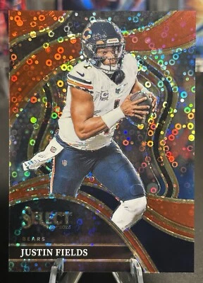 2023 Panini Select Justin Fields Red Prizm Disco /49 Club Level - Image 1 of 3