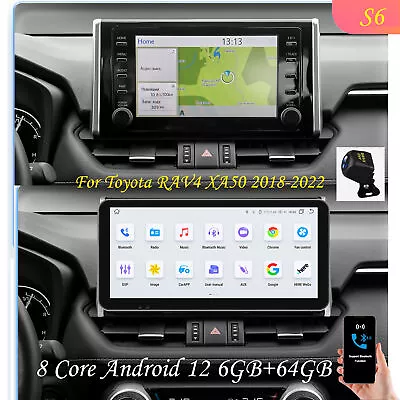Car Radio for Toyota RAV4 2020 10.3" 6+64GB Car Video Player GPS SWC Carplay CAM - Image 1 of 4