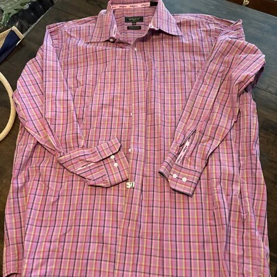 BOBBY JONES COLLECTION Men's LongSleeve Italy Woven Button-Front Shirt Size L 16 - Image 1 of 4