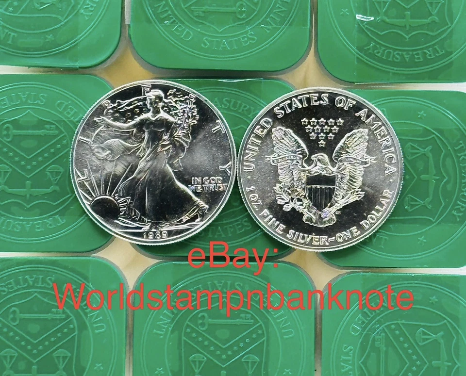 1989 Silver Eagle $1 Uncirculated Coin “From Original U.S.Mint”. #C728 - Image 1 of 1