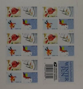 US SCOTT 4937 - 4940b BOOKLET OF 20 WINTER FUN STAMPS FOREVER MNH - Picture 1 of 1