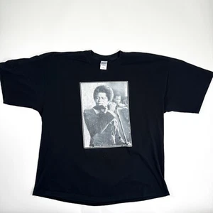 James Brown Faded Print 3XL Black Tshirt Homemade Soul Music 70s - Picture 1 of 6
