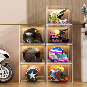 Versatile XL Stackable Plastic Storage Bins - Perfect for Helmets, Shoes & More - Picture 1 of 11