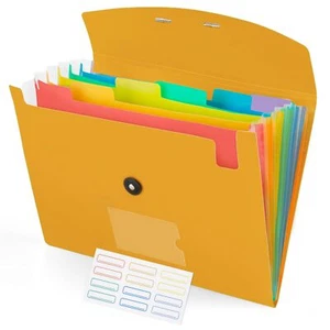 Accordion File Organizer 7 Pockets Expanding File Folder with Labels A4/Lette... - Picture 1 of 7