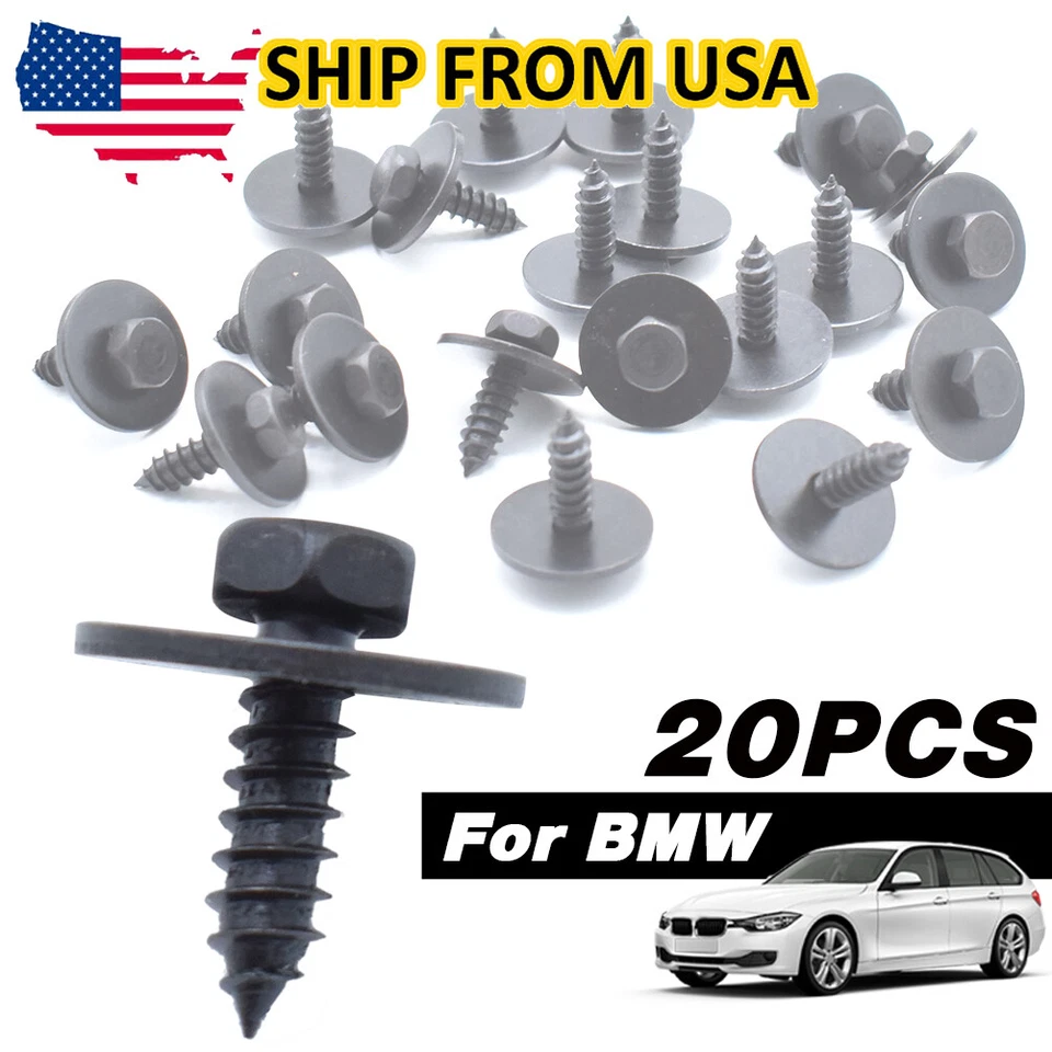 20x Cabeza Hexagonal Tornillo Guardabarros Forro Conducto de Aire Protector contra Salpicaduras Borde 07147129160 Para BMW Foto 1 de 4
