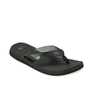 Sanuk Yogamatte Damen-Flip-Flop-Sandale SWS2908 Ebenholz 100 % authentisch brandneu - Bild 1 von 8