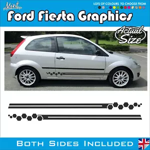Ford Fiesta MK6 Compatible ST Zetec Rayas RS 3/5 Puertas Calcomanías Gráficas 022 - Imagen 1 de 5