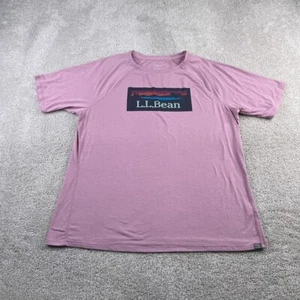 LL Bean Shirt Womens XL Pink Lake Sunset Logo Everyday Sun Smart Performance - Picture 1 of 8