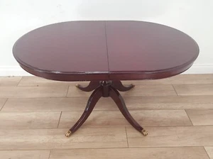 DINING TABLE Mahogany Draw Leaf Extendable Claw Ball Feet Regency FREE DELIVERY - Picture 1 of 24