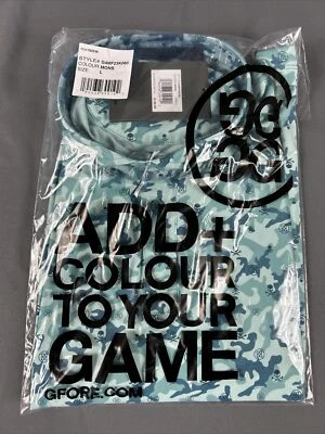 Camisa polo de golfe G/Fore G4 ícone mapeado camuflagem estampa técnica grande verde monção $120 - Imagem 1 de 4