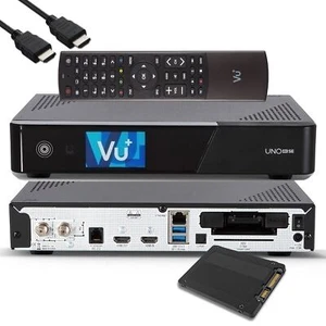 ►VU+ UNO 4K SE - UHD HDR 1xDVB-S2 FBC Sat Twin Tuner E2 Linux Receiver + 2TB SSD - Bild 1 von 6