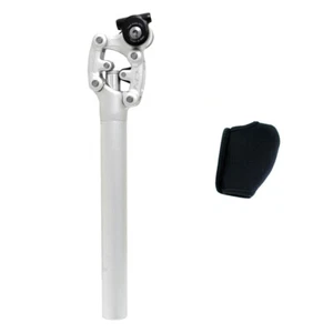 SR SUNTOUR SP12 NCX Suspension Seat Post w/ Protective Cover 30.9X350mm , Silver - Picture 1 of 7