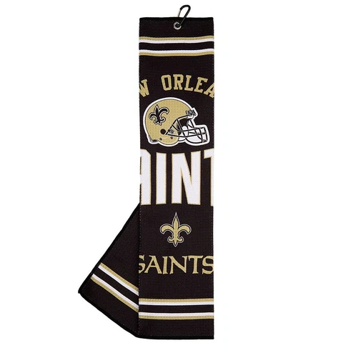 New Orleans Saints NFL Golf Towel Microfiber Waffle Pattern Unisex Tri-fold Cover
