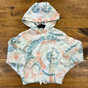 Carters Tie Dye Cropped Hoodie Girls Size 5 - Picture 1 of 4