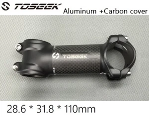 Bicycle Aluminum Carbon Stem 7° MTB Road Bike light handlebar Stems 31.8*110mm - Picture 1 of 8