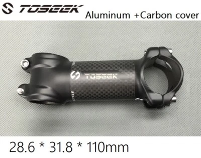 Bicycle Aluminum Carbon Stem 7° MTB Road Bike light handlebar Stems 31.8*110mm - Image 1 of 4