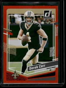 2023 Panini Donruss #213 Derek Carr Red Press Proof New Orleans Saints - Picture 1 of 2