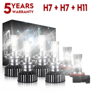 For BMW 128i 135i 2008-2013 6x H7 H11 COB LED Headlight & Fog Light Combo Bulbs - Bild 1 von 17
