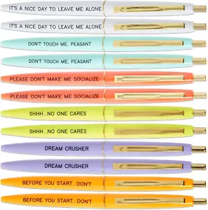 12 Pack Inspirational Ballpoint Pens, Funny Encouraging Work Pens for Colleagues - Picture 1 of 12