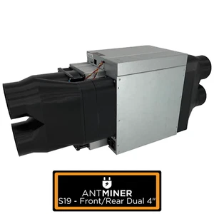 Antminer vorne hinten Kit Dual 4 Zoll Lüfterverkleidung Schalldämpfer KS5 KS3 K7 KA3 S21 S19 - Bild 1 von 7