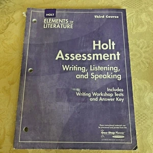 Holt Assessment Writing, Listening and Speaking 3rd Course, includes Test & Key - Picture 1 of 4