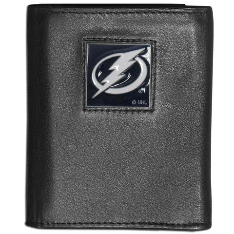 Siskiyou Sports NHL Men's Tampa Bay Lightning Genuine Leather Tri-fold Wallet Cover