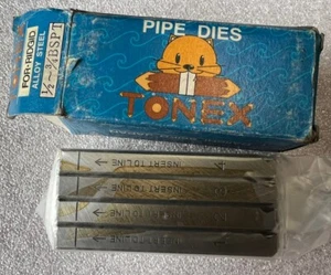 TONEX BSPT PIPE DIES FOR RIDGID 1/2 - 3/4 DAIICHI SEIKO JAPAN ALLOY STEEL - Picture 1 of 3