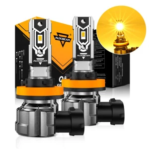AUXBEAM H8 H11 H16 LED Fog Driving Light Bulb High Power 3000K Amber Yellow 120W - Picture 1 of 12