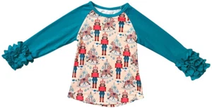 Kleines Mädchen Kinder Nussknacker König Pferd Ärmel Freizeit Shirt Top T-Shirt 2-8 - Bild 1 von 3