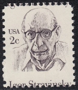 USA Error MISPERF 1845, 1982 Igor Stravinsky VFNH - Picture 1 of 2