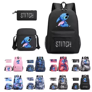 Lilo & Stitch Rucksäcke Lunch Tasche Büchertaschen Set Schulranzen Schulrucksack - Bild 1 von 35