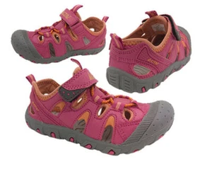 Girls Shoe Active Slide Closed Toe Pink/Orange/Grey Size New Sandals Size 10-4 - Picture 1 of 4