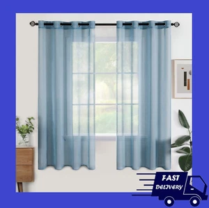 Woaboy Tende per Interni corte 2 Pezzi 140x145cm Blu navy - Foto 1 di 7